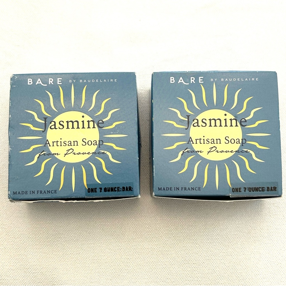BARE Baudelaire Jasmine Artisan Soap 4 Bars 2 - 7oz & 2 - 2.7oz Made in France - Picture 3 of 16